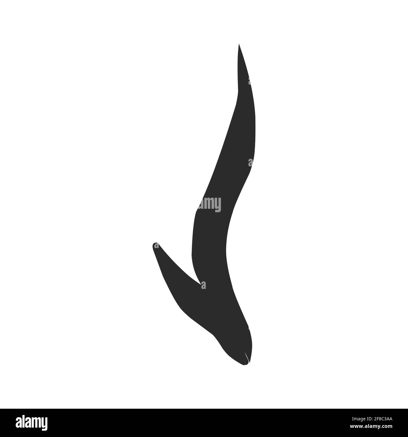 Silhouette Kontur Pflanzen Algen Wasserpflanze, Gras für Aquarium. Isolierte Vektor handgezeichnete Illustration im Doodle-Stil. Stock Vektor