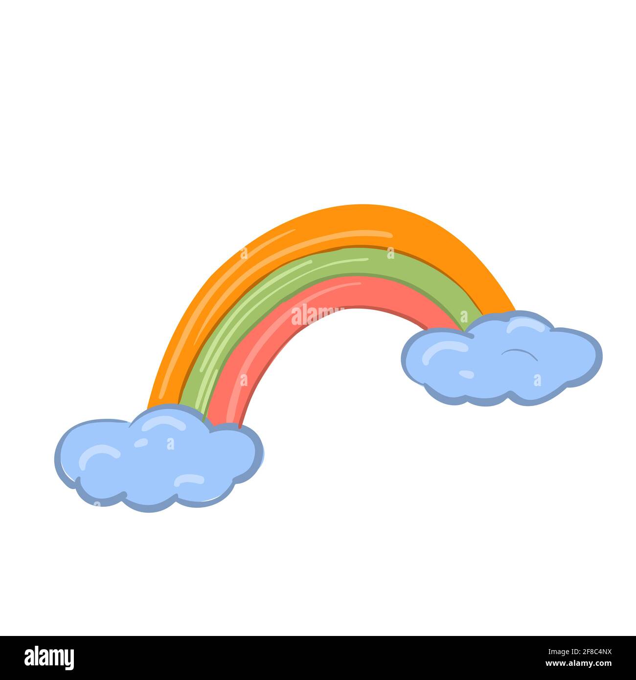 Regenbogen und viel Glück wünschen, St. Patricks Day Stock Vektor