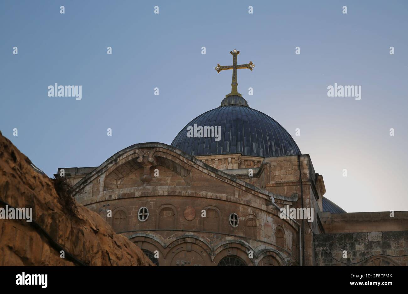Die Kuppel der Grabeskirche in Jerusalem Stockfoto