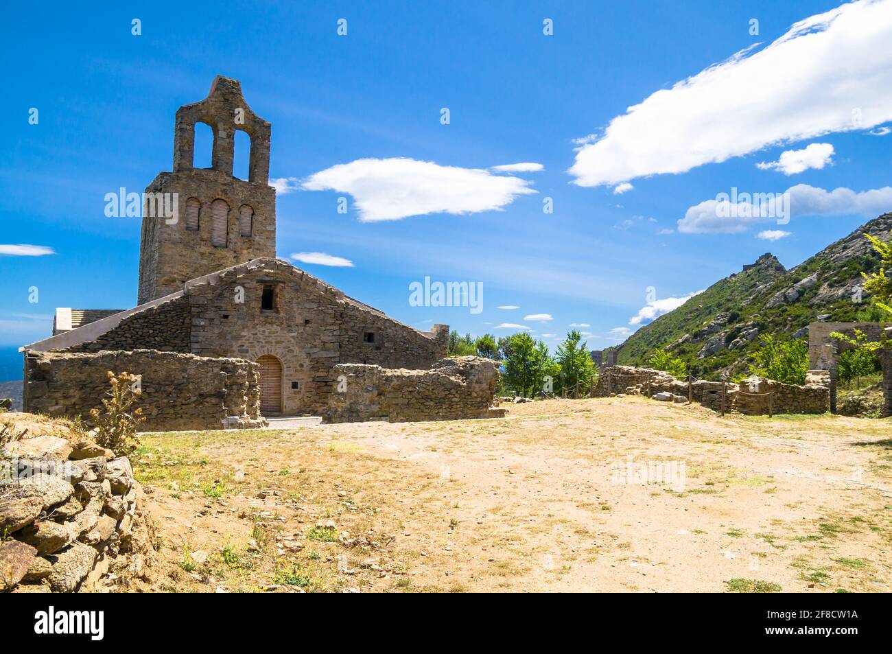 Kloster Sant Pere de Rodes in Girona, Katalonien, Spanien Stockfoto