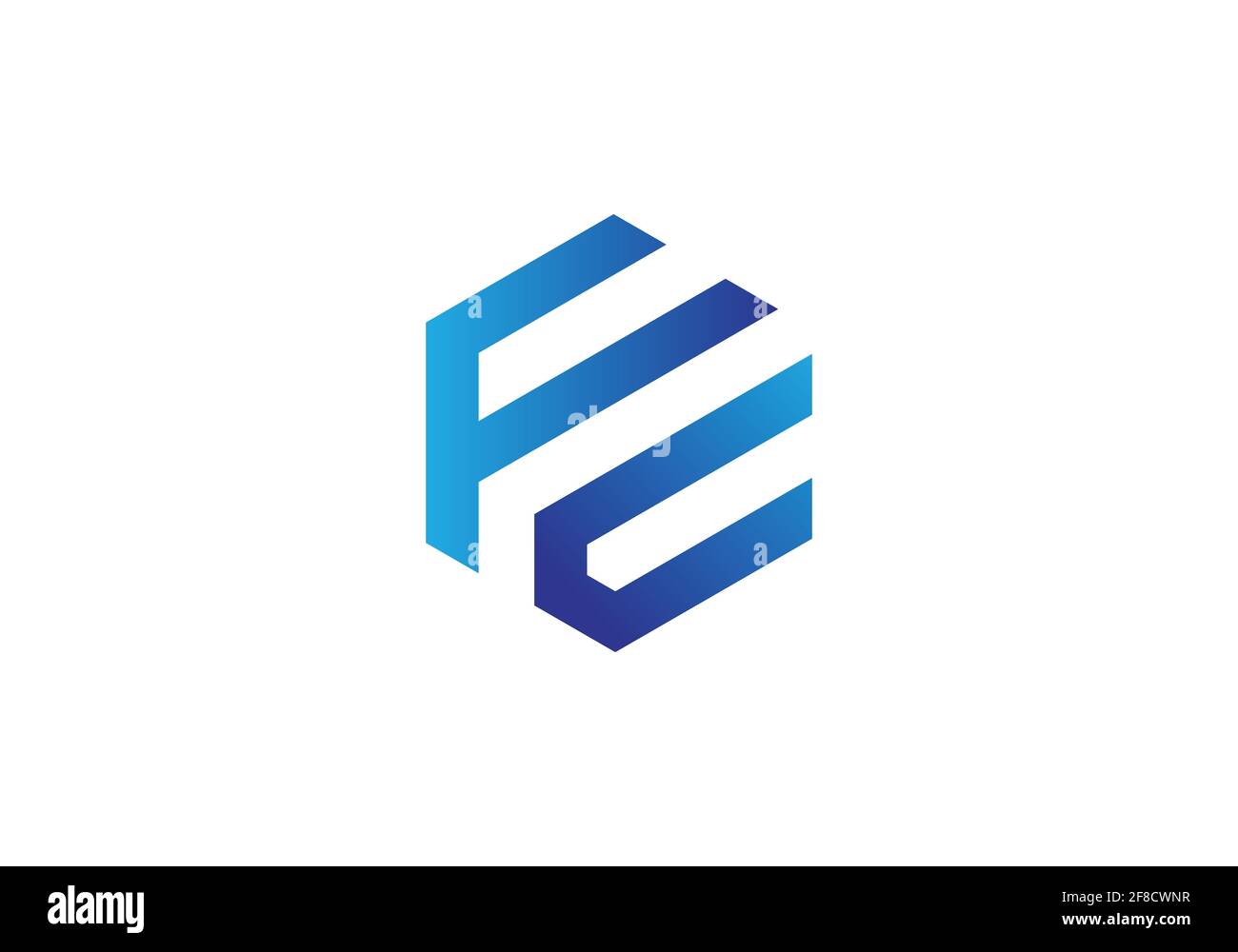 Initial Monogram Letter FC Logo Design Vektorvorlage. Stock Vektor
