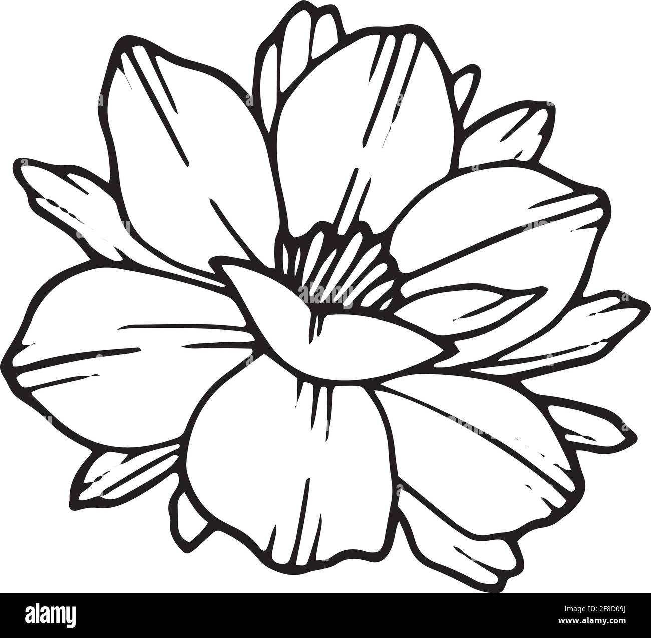 Park Mohn Symbol, handgezeichnete und skizzieren Stil Stock Vektor