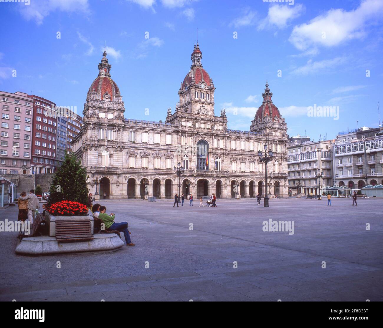 Rathaus (Ayuntamiento), María Pita, A Coruña, A Coruña, Galicien, Königreich Spanien Stockfoto