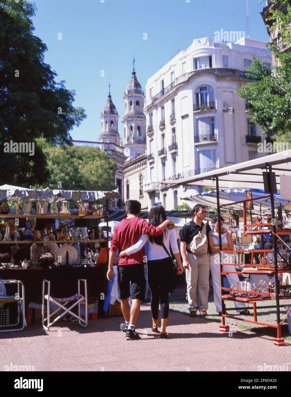 San Pedro Telmo Antik Markt, Plaza Dorrego, Buenos Aires, Argentinien Stockfoto