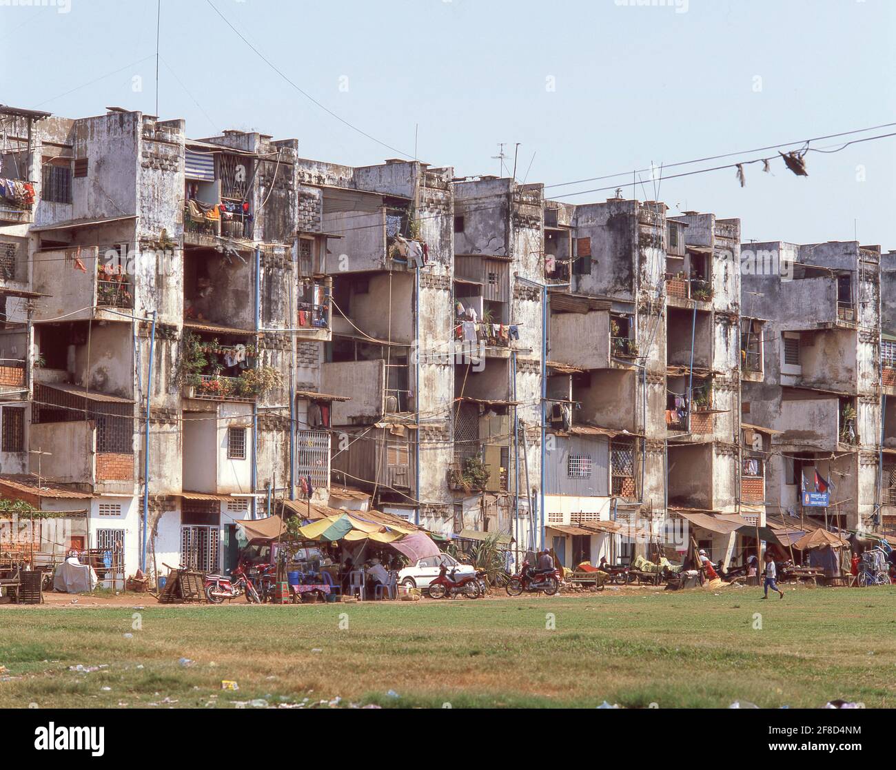 Slum Housing, Phnom Penh, Königreich Kambodscha Stockfoto