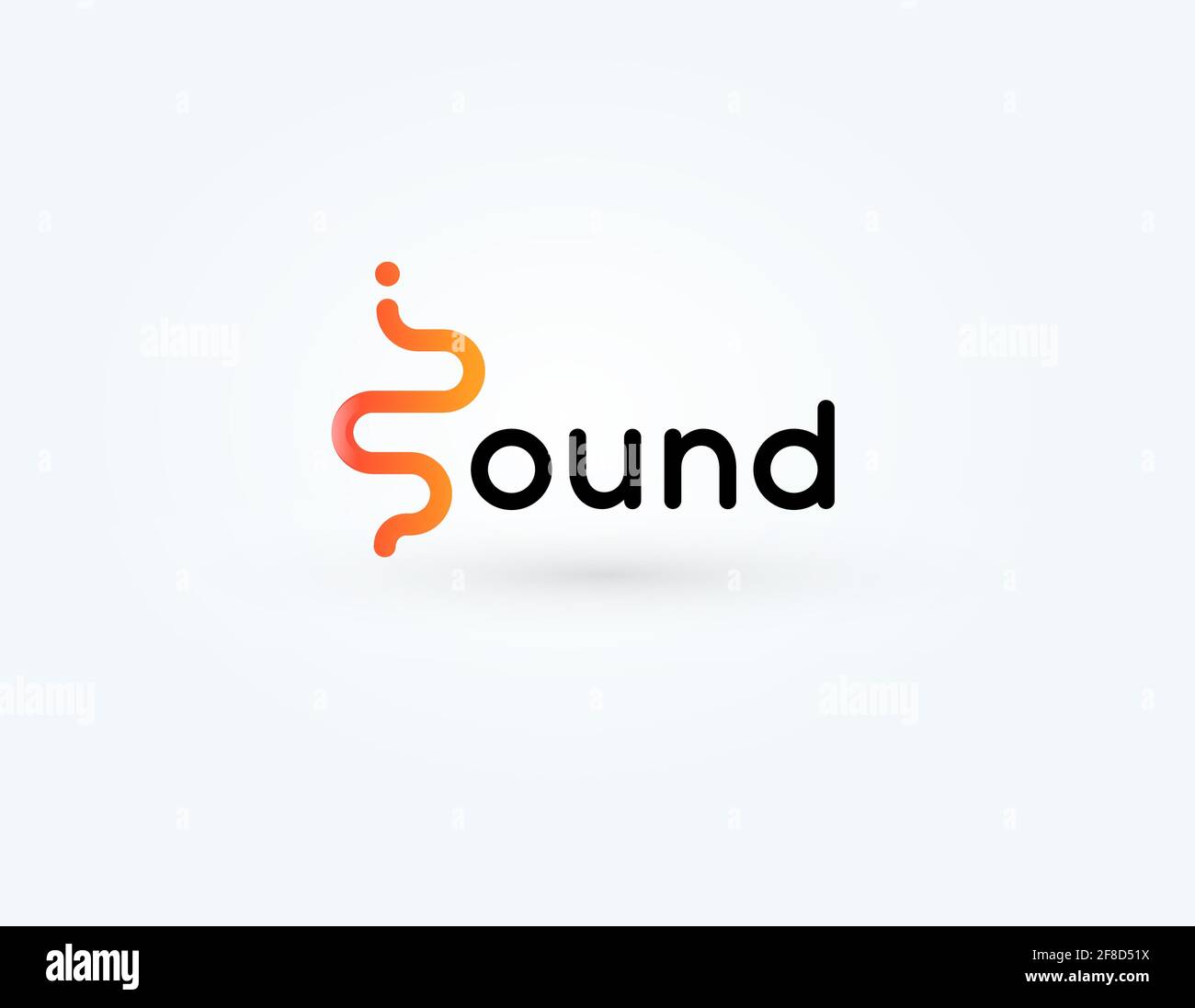 Musiksymbol, Radiowellen-Logo, Soundwellen-Symbol. Sound Impulse Logo Design für Stimme und Audio-Plattenstudio, Musik-Shop Brand-Design, Audio Stock Vektor