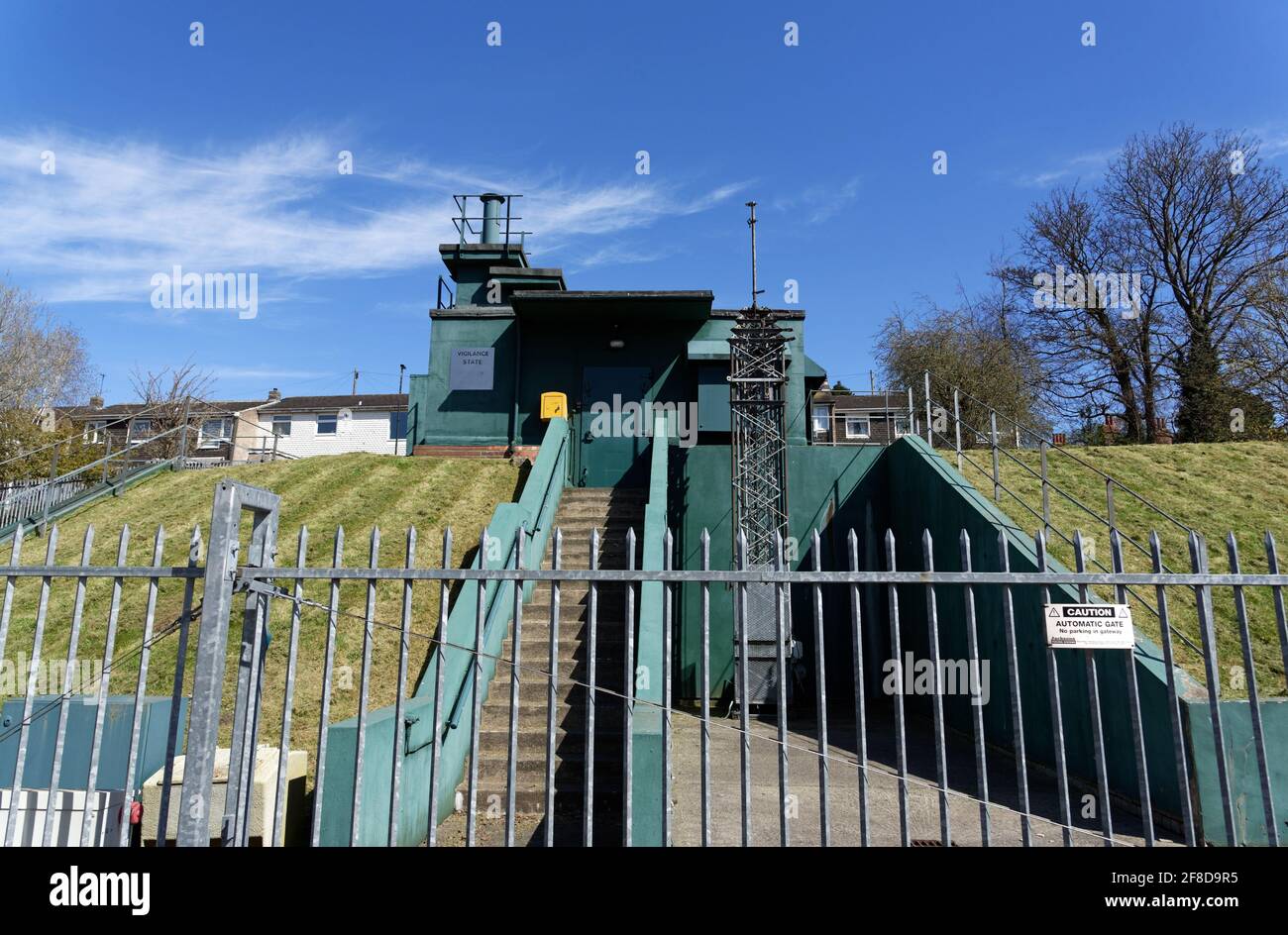 Vorderansicht des Bunkers des Kalten Krieges, Acomb, York North Yorkshire Stockfoto