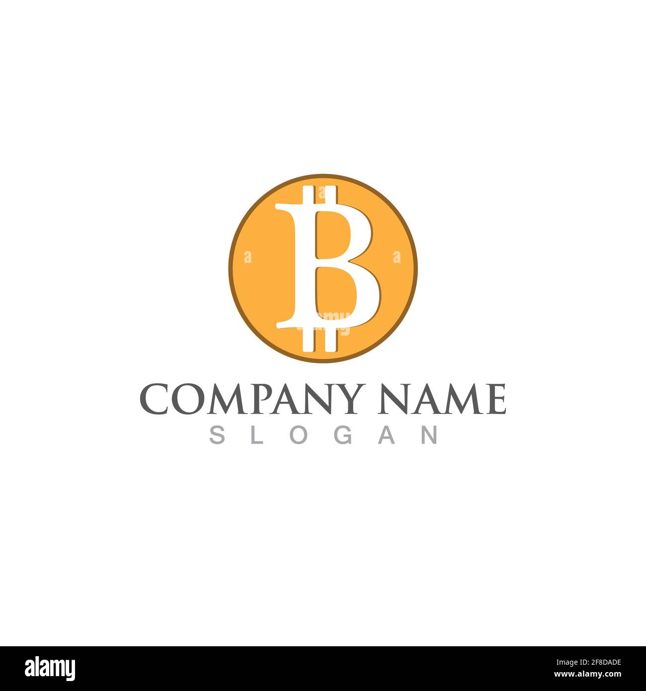 BTC-Münzlogo und Symbolvektorbild Stock Vektor