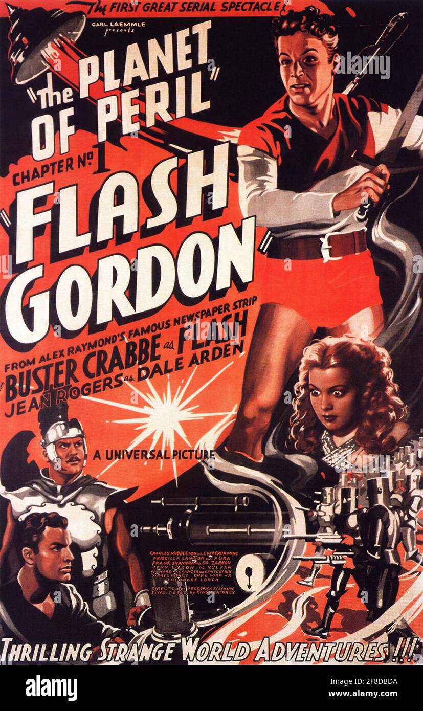Ein Vintage-Filmplakat für den Film Flash Gordon Stockfoto