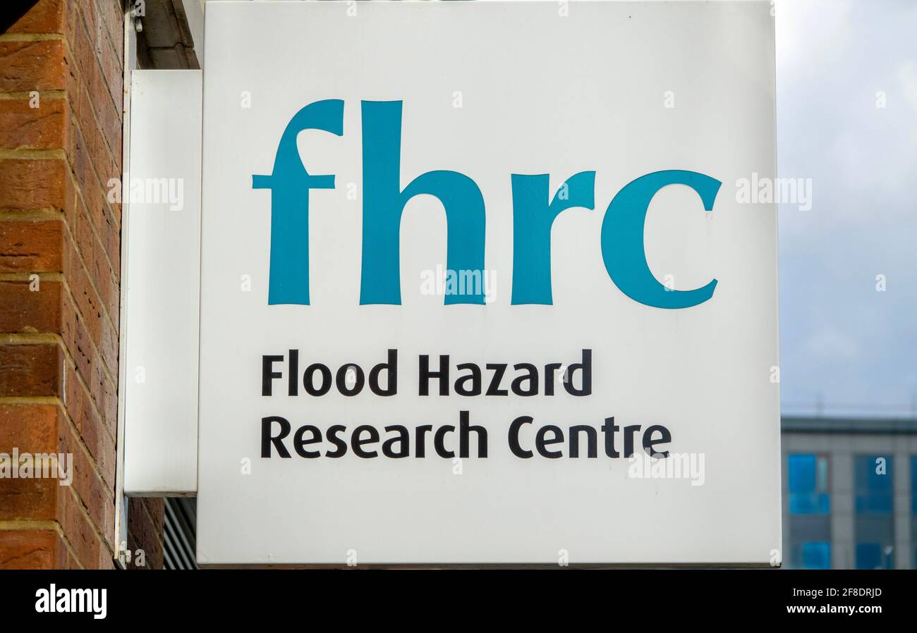 Hochwasserrisiko-Forschungszentrum der Middlesex University, London, Großbritannien. Stockfoto