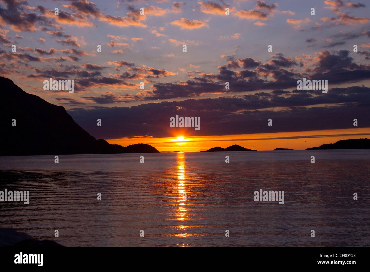 Sonnenuntergang in Norwegen Stockfoto