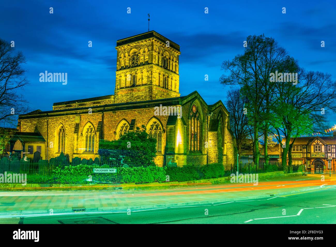 LEICESTER, GROSSBRITANNIEN, 9. APRIL 2017: St. Nicholas Church in Leicester, England Stockfoto