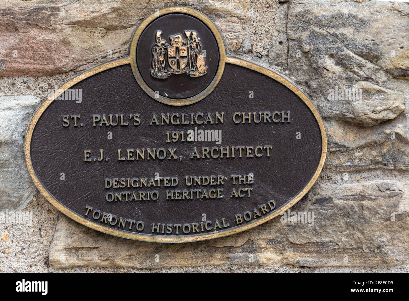 St. Paul's Anglican Church entworfen von E.J. Lennox. Architektonische Merkmale des berühmten Ortes und Touristenattraktion in Toronto, Kanada Stockfoto