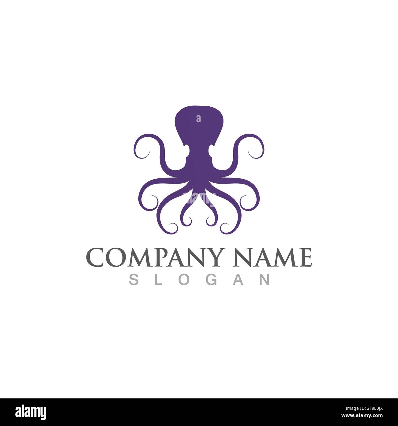 octopus Tier Logo und Symbol Symbol Vektor Stock Vektor