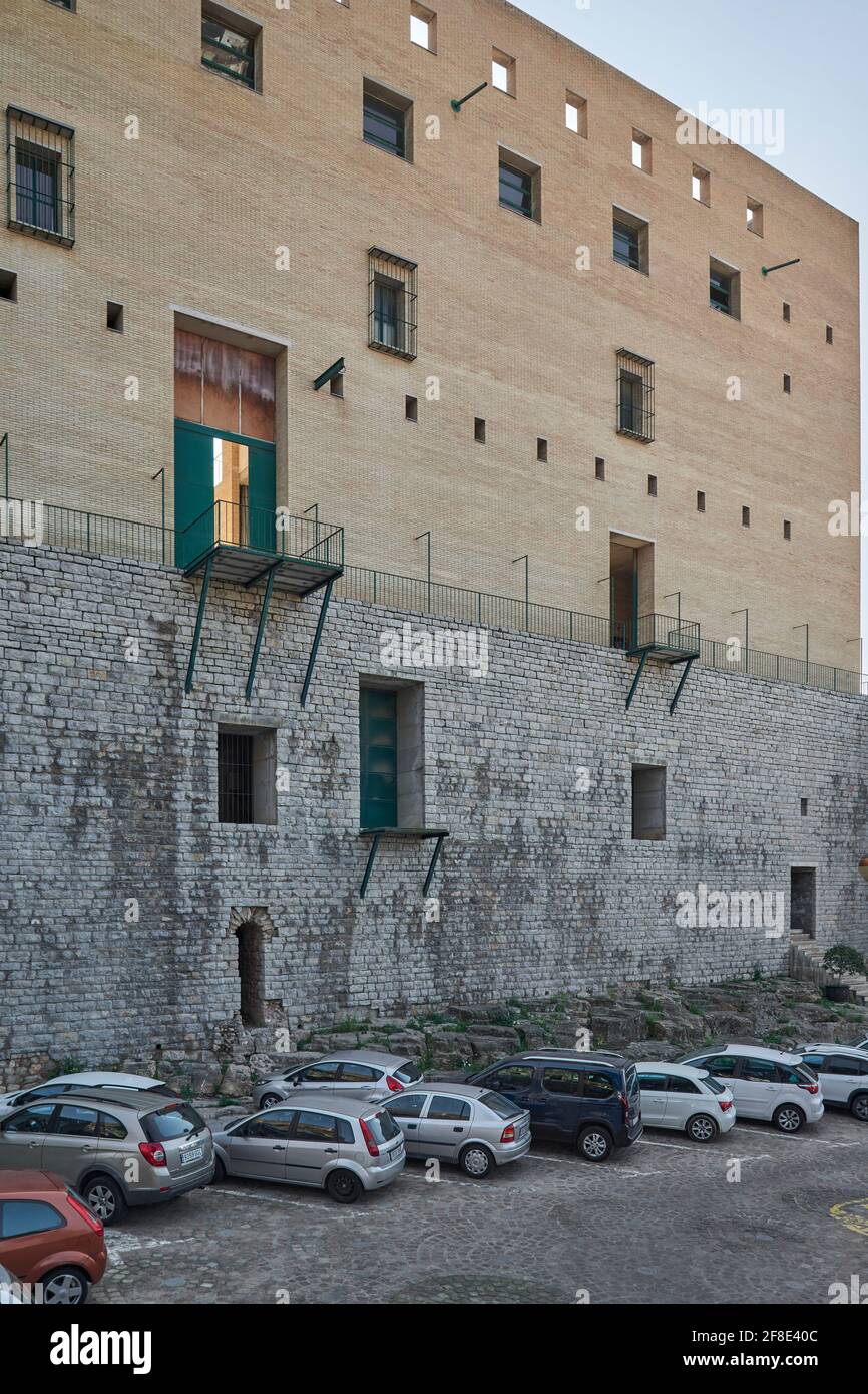 Blick auf das antike römische Theater in der Stadt Sagunto in der Provinz Valencia, Spanien, Europa Stockfoto