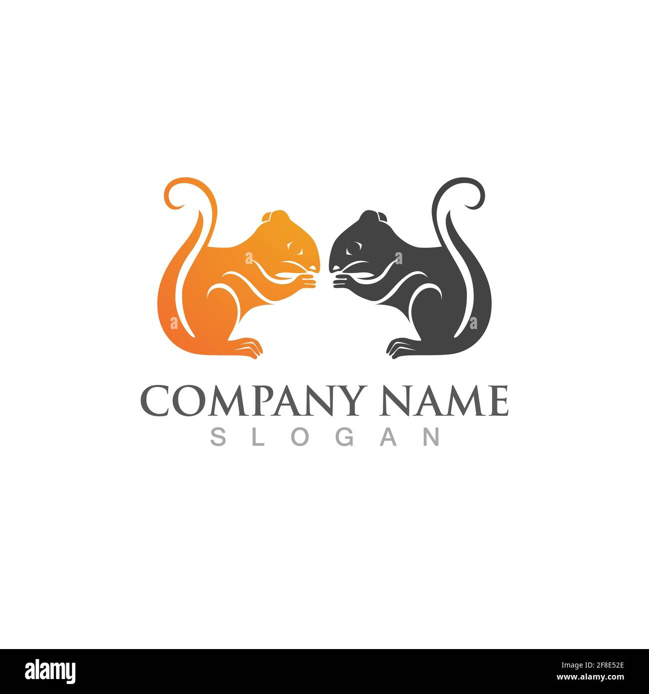 Eichhörnchen-Logo und Symbolvektor Stock Vektor