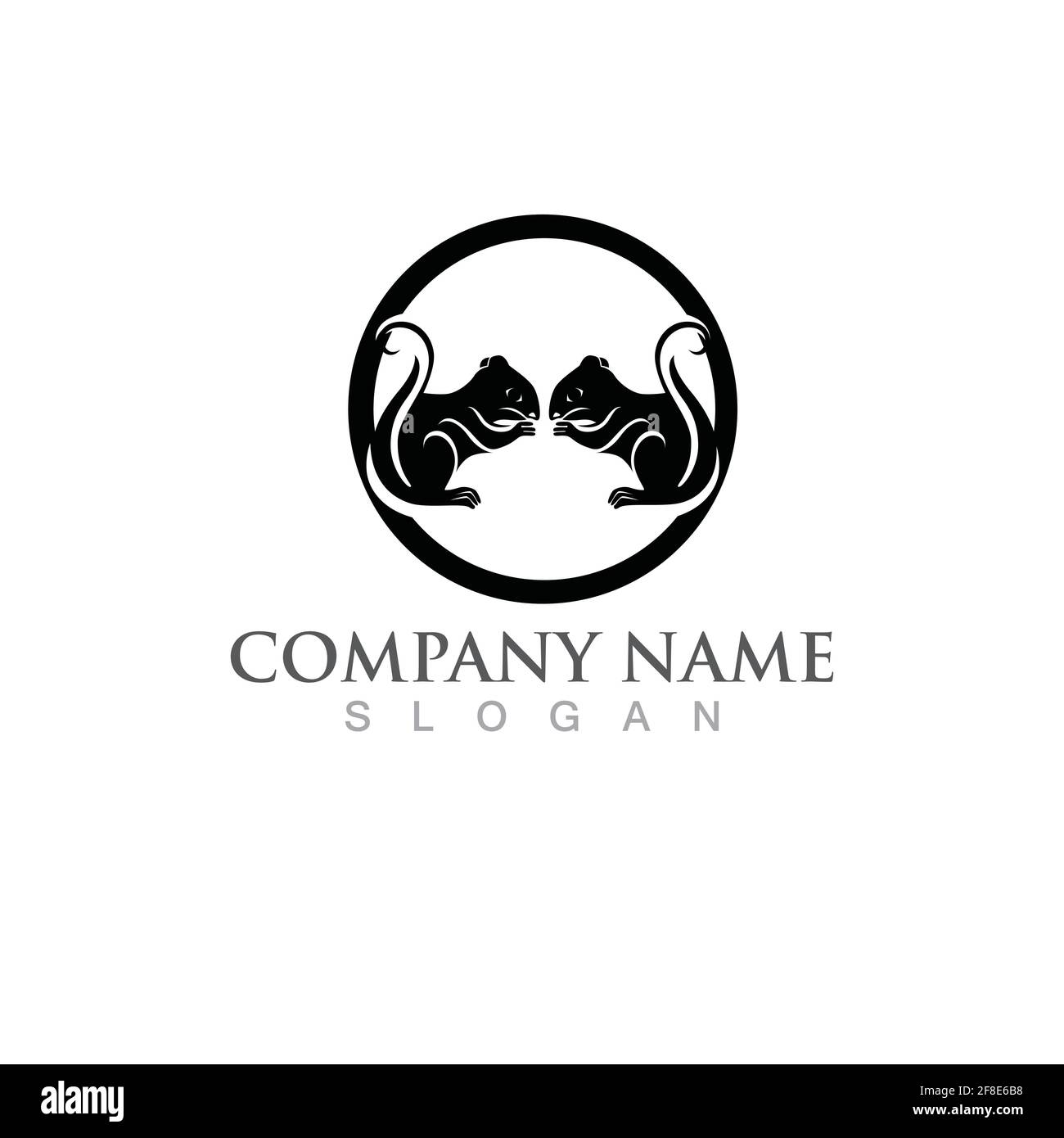 Eichhörnchen-Logo und Symbolvektor Stock Vektor