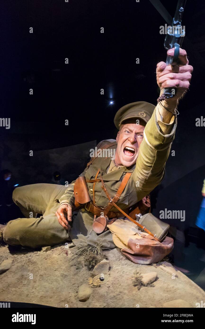 Gallipoli war Neuseelands erstes Kamapign des Ersten Weltkriegs.die Türken hatten sich im Krieg auf die Seite der Deutschen gestellt, und wir juckten, sie zu übernehmen. Bekleidung Stockfoto