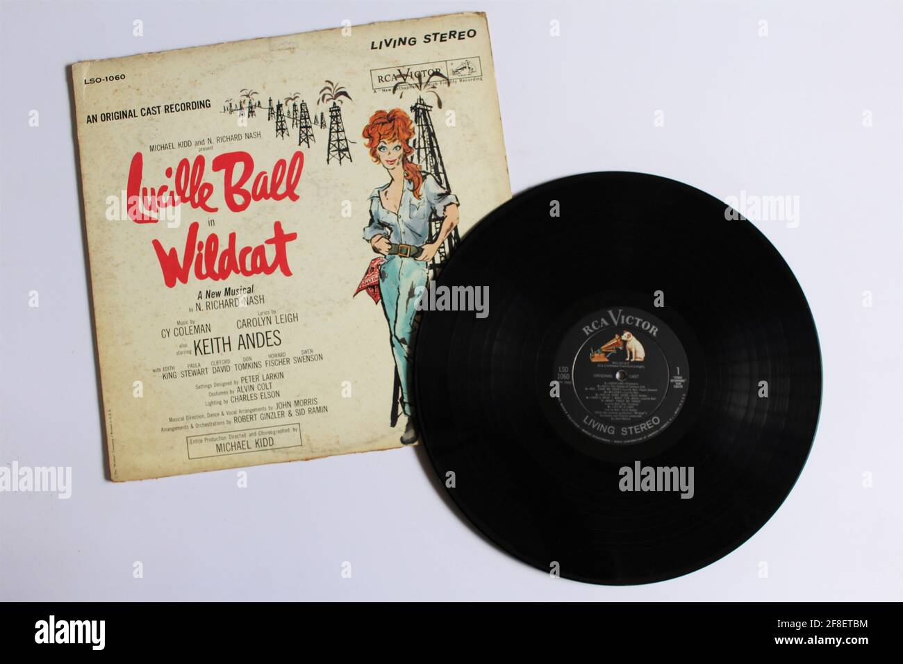 Wildcat Broadway Musical. Buch von N Richard Nash Texte von Carolyn Leigh und Musik: CY Coleman. Die Produktion wurde 1960 mit Lucille Ball Vinyl eröffnet Stockfoto