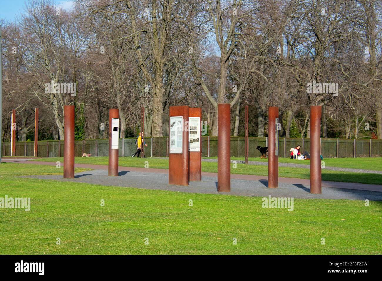 Außerhalb der Berliner Mauer Gedenkausstellung in Mitte Berlin Stockfoto