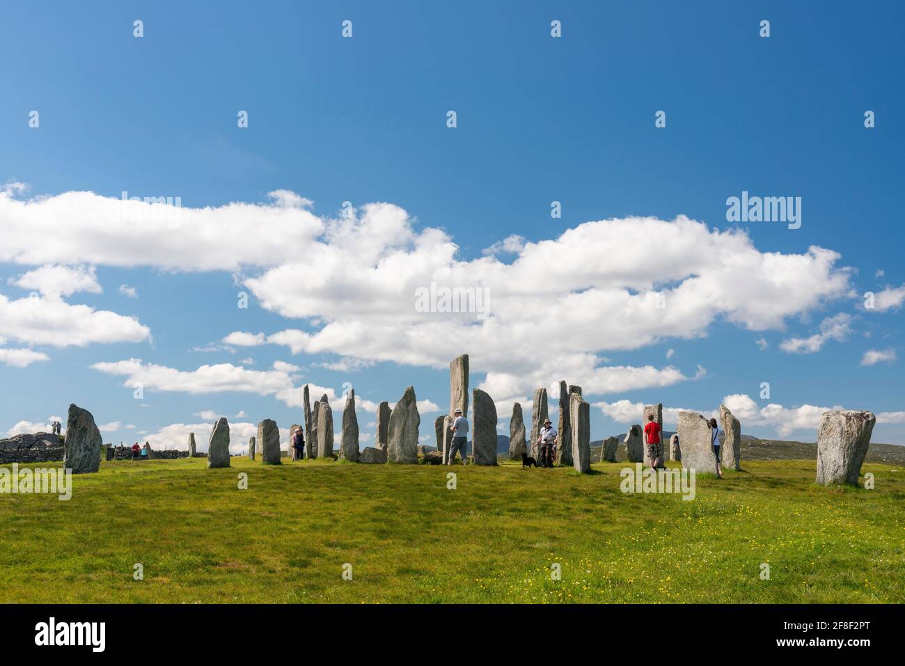 Calanais oder Callanish Steinkreis auf der Isle of Lewis Stockfoto