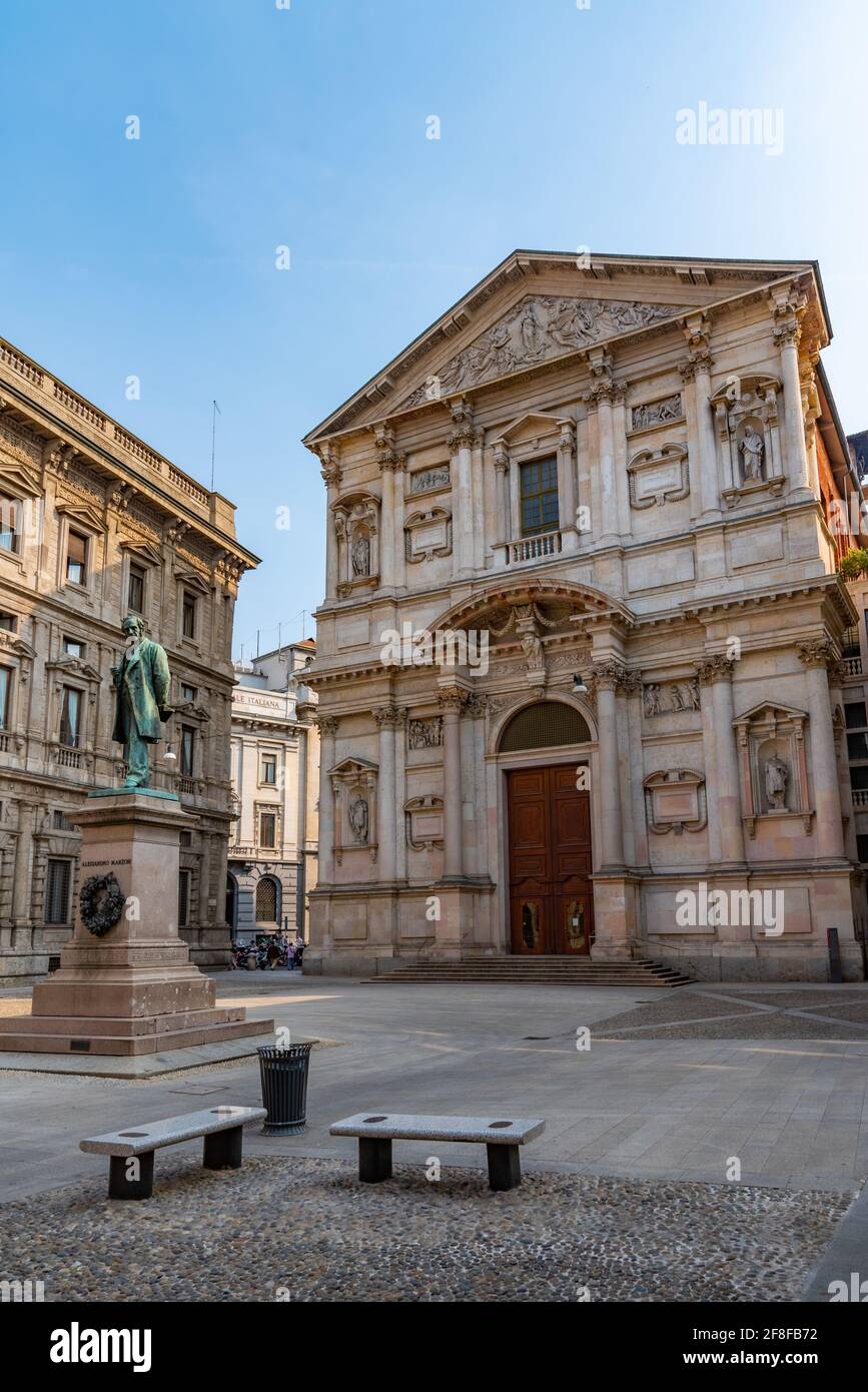 Kirche von San Fedele in der italienischen Stadt Mailand Stockfoto