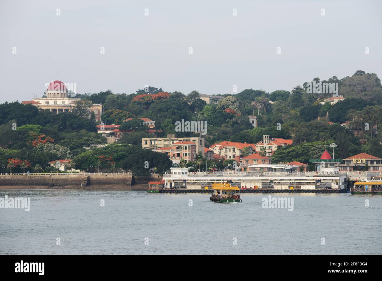 Kulangsu-Organmuseum (Herrenhaus der acht Diagramme / Herrenhaus des Bagua) (Ba Gua Lou 八卦楼) auf der Insel Gulangyu in Xiamen, China. Stockfoto