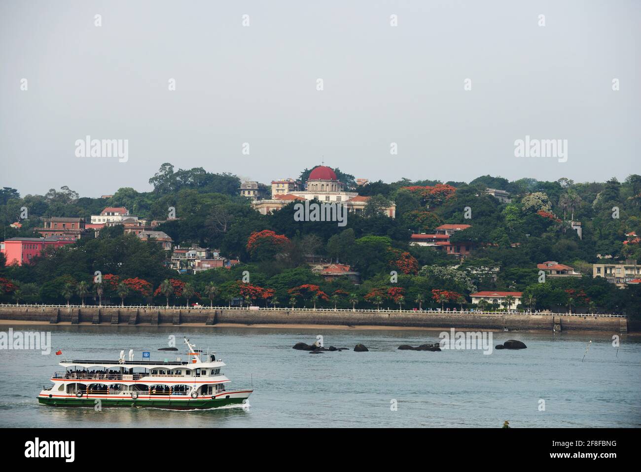 Kulangsu-Organmuseum (Herrenhaus der acht Diagramme / Herrenhaus des Bagua) (Ba Gua Lou 八卦楼) auf der Insel Gulangyu in Xiamen, China. Stockfoto