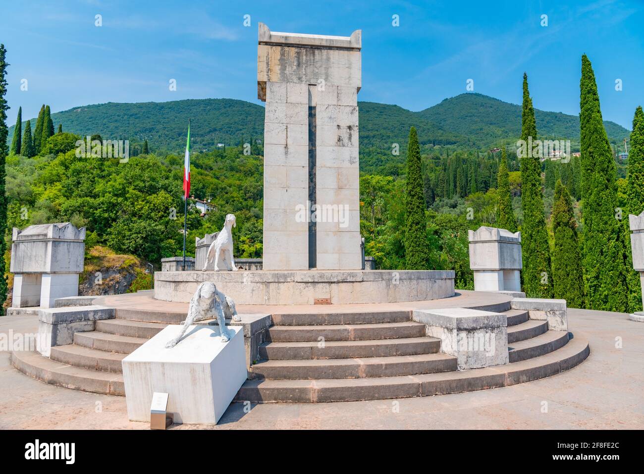 Mausoleum von Gabriele D'Annunzio an der Gardone Riviera in Italien Stockfoto