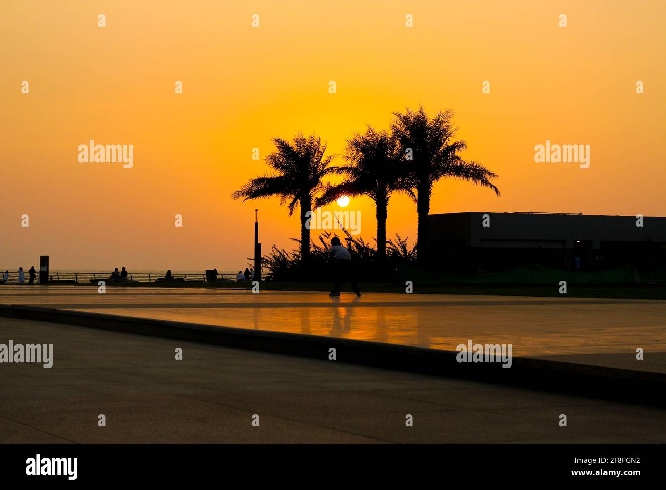 Silhouette Sonnenuntergang Hintergrund Stockfoto