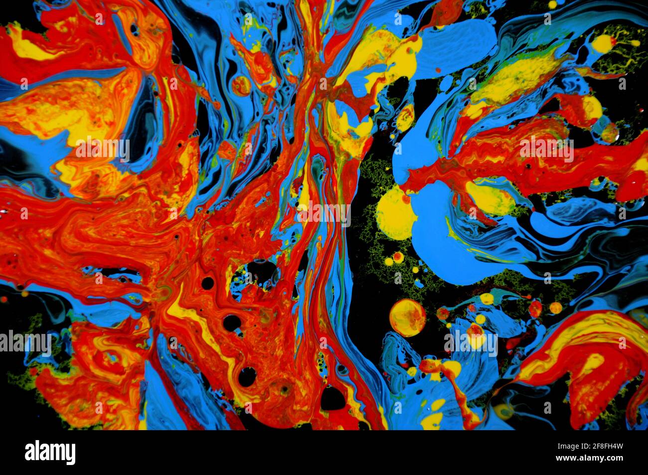 Abstrakte Palette von bunten Hintergrund, Abstract Art Acryl Malerei Textur Hintergrund, bemalte Oberfläche Design, Textur Wand-Illustration Stockfoto