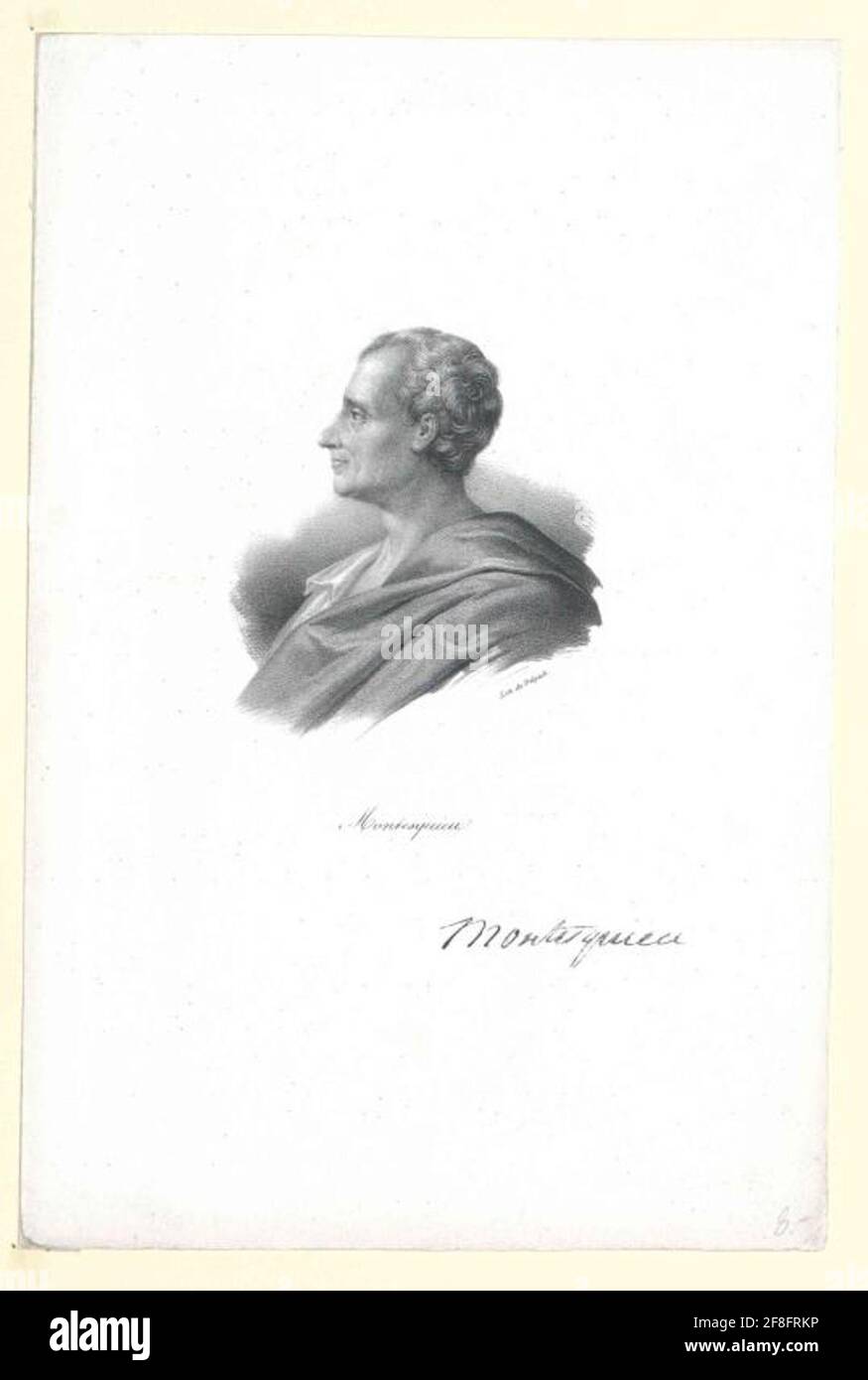 Montesquieu, Charles Baron der gezüchteten und. Stockfoto