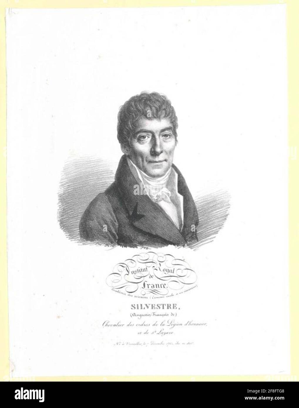 Silvestre, Augustin Charles Baron . Stockfoto