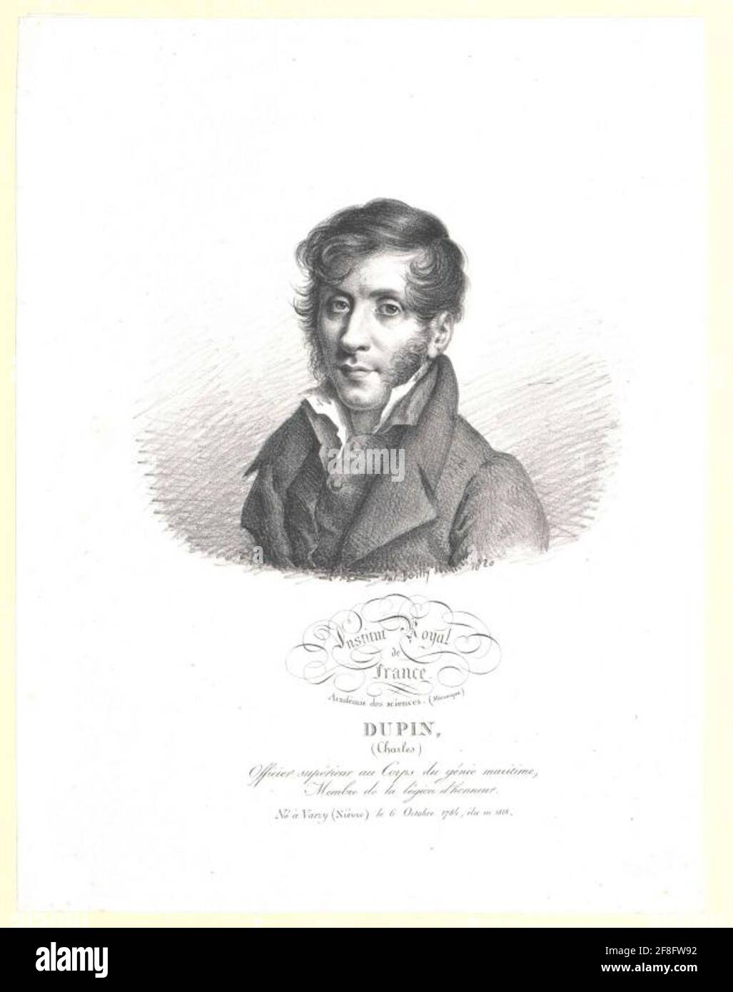 Dupin, Charles Baron. Stockfoto