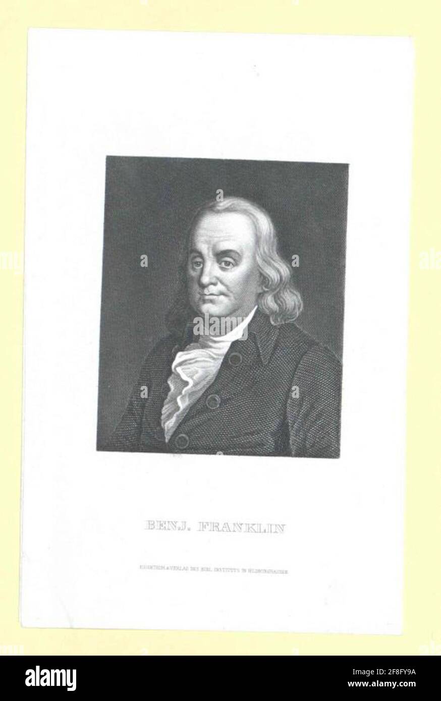 Franklin, Benjamin Verlag: Bibliographic Institute Dating: 1834 / 1866Sortieren: Hildburghausen Stockfoto