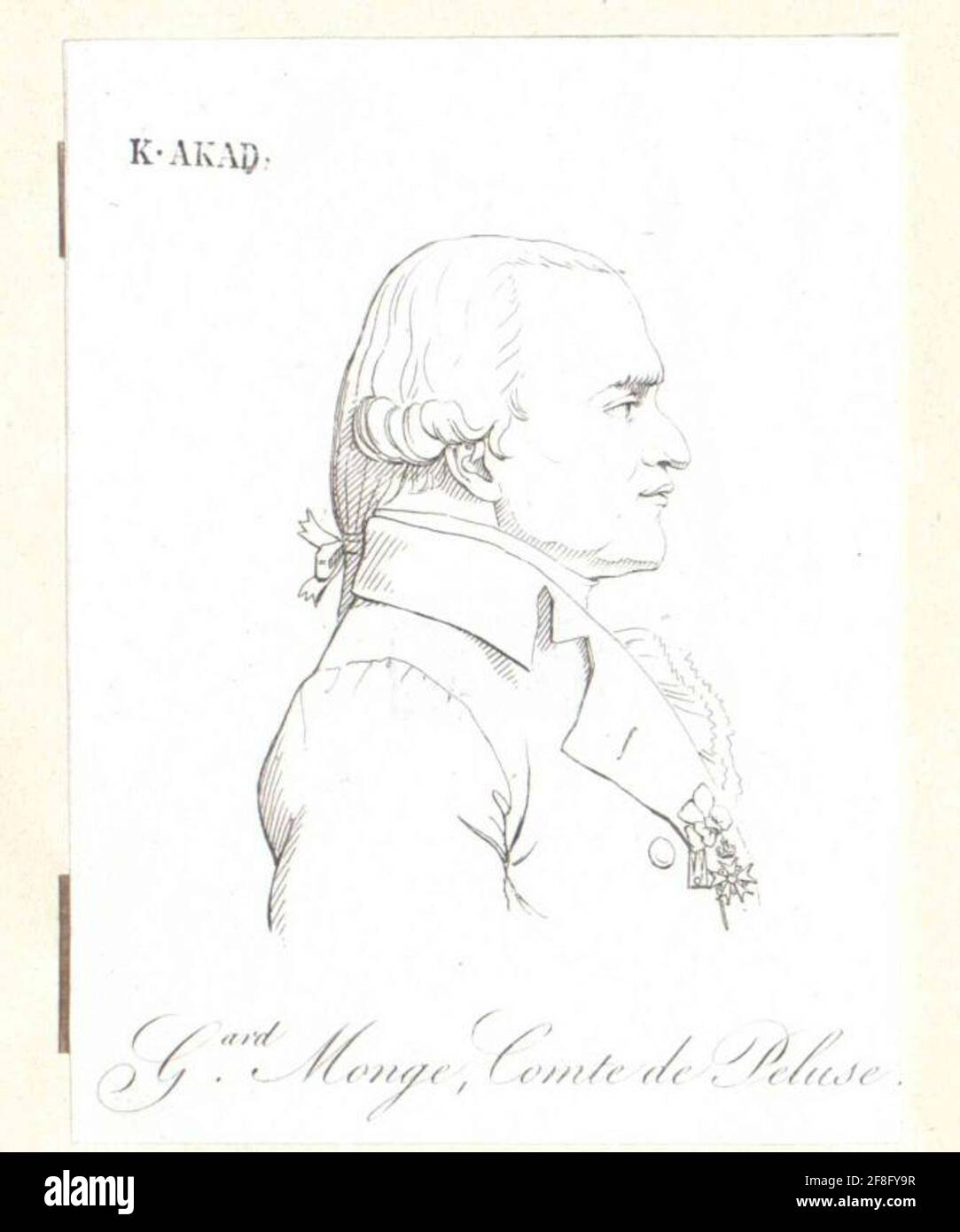 Monge, comte Peluses, gaspard. Stockfoto