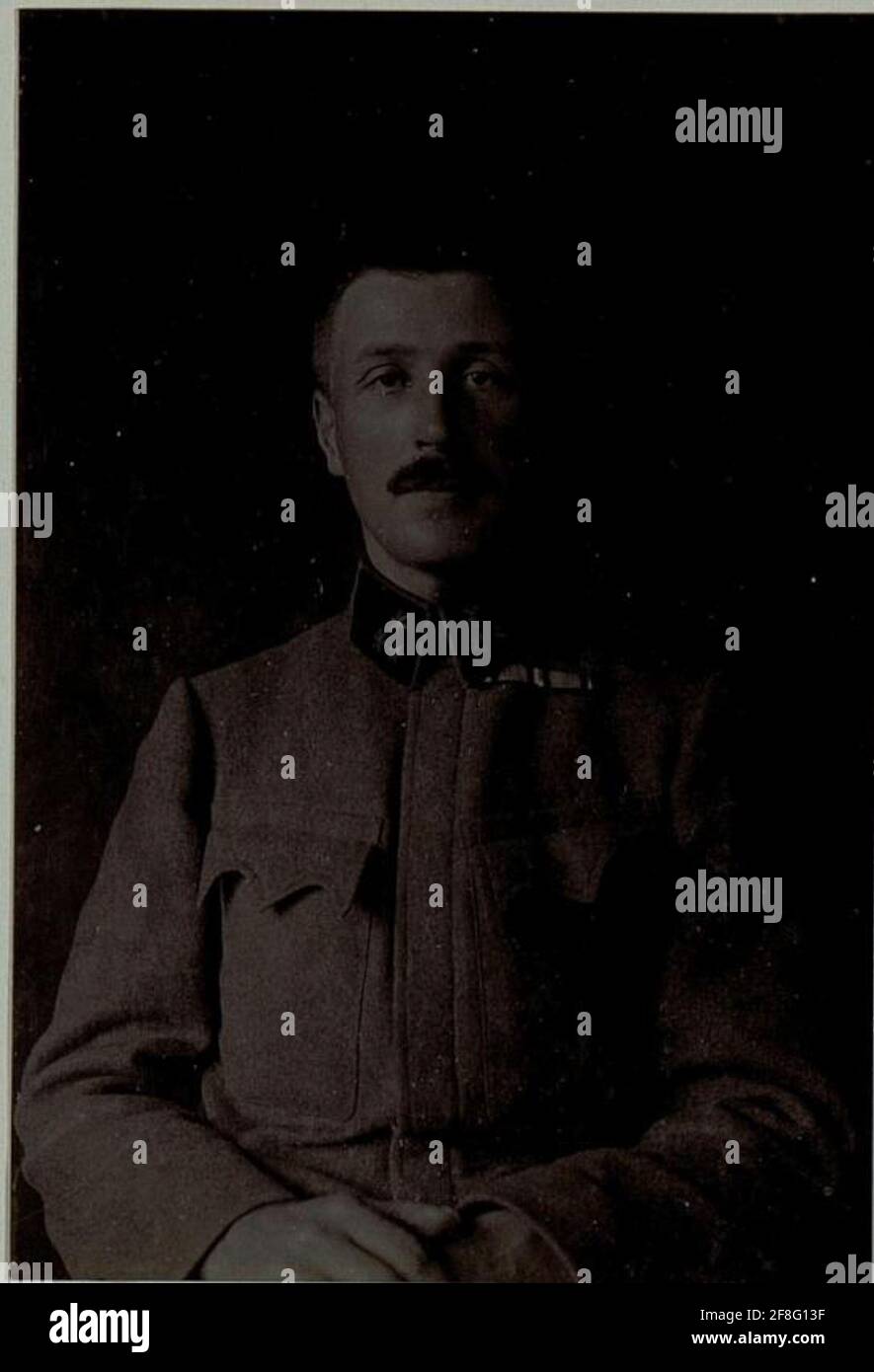 Militäruntertant Leopold Ruwig die Fotos dienten als Grundlage für WK1 AlB003 00886, eine Übersicht über die Offiziere und Militärs, die zu Weihnachten 1916 erschien Stockfoto