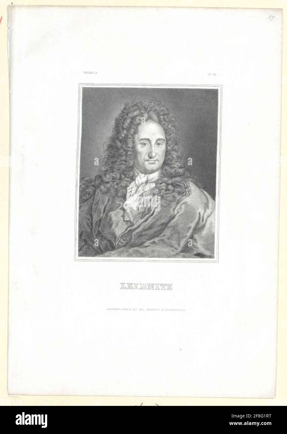 Leibniz, Gottfried Wilhelm Freiherr von Verlag: Bibliographic Institute of Institute: Hildburghausen Stockfoto
