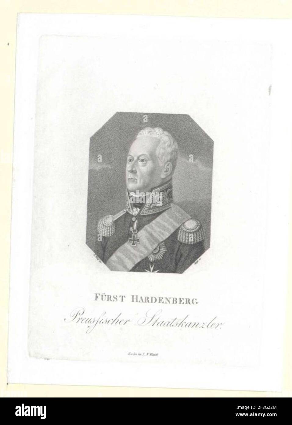 Hardenberg, Karl August Prinz aus. Stockfoto