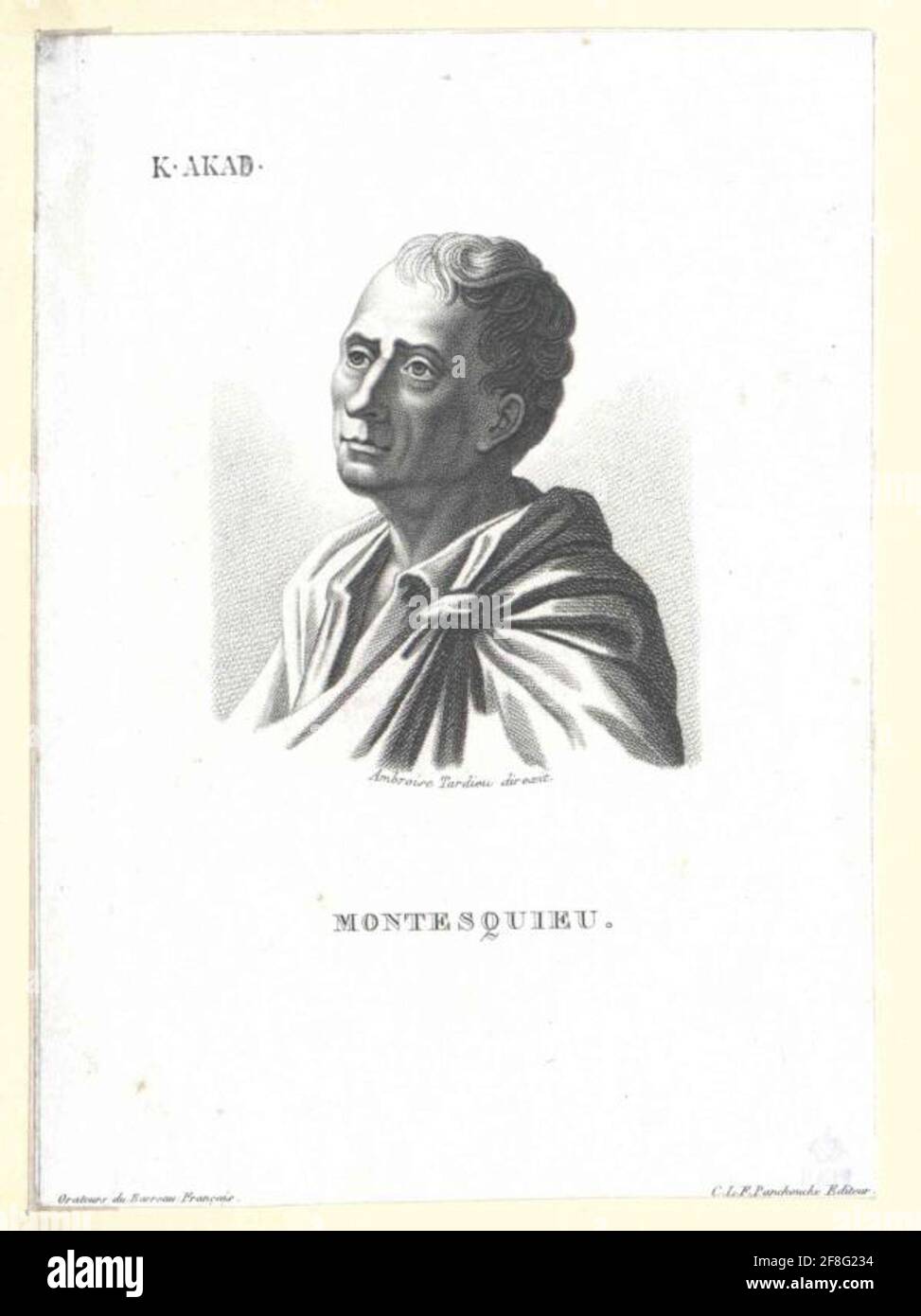 Montesquieu, Charles Baron der gezüchteten und. Stockfoto