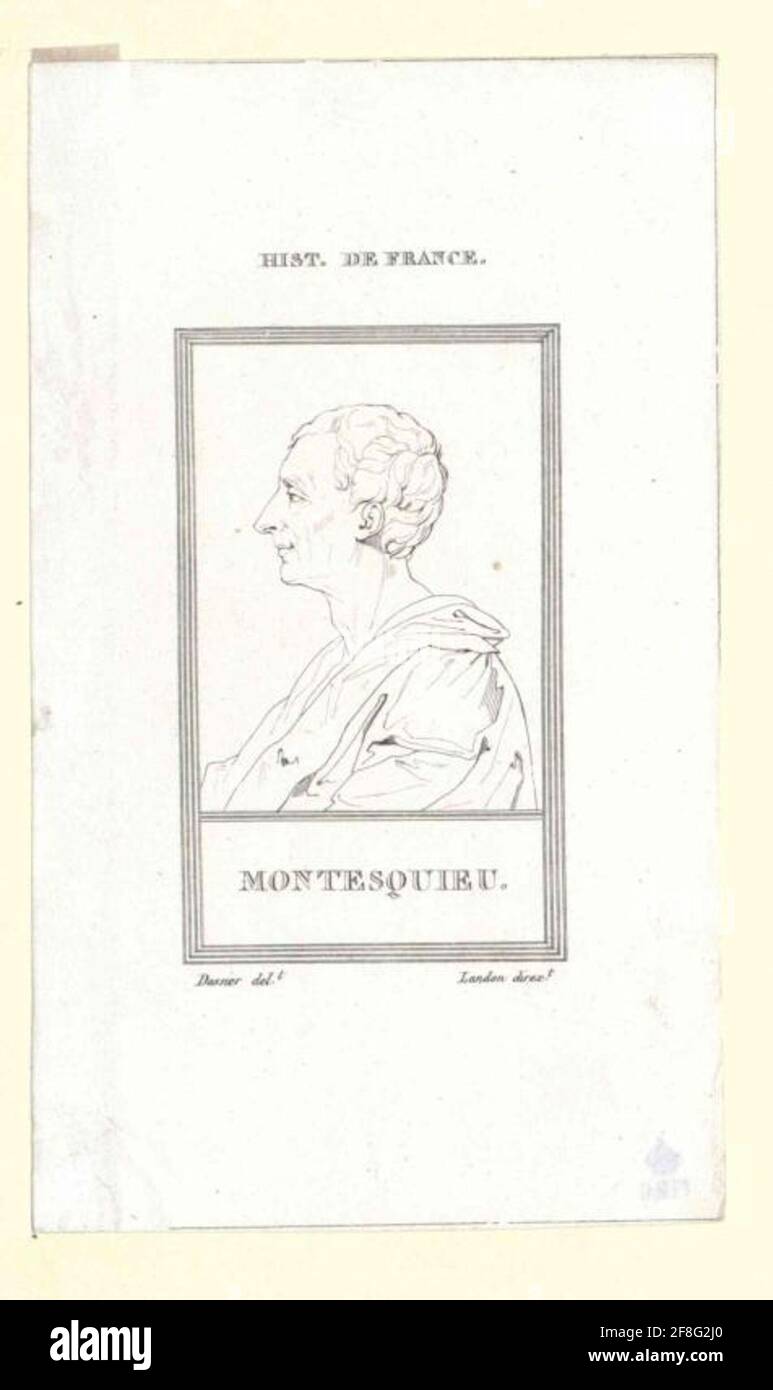 Montesquieu, Charles Baron der gezüchteten und. Stockfoto
