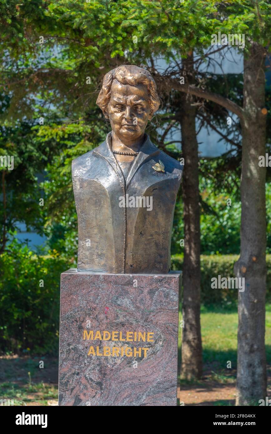 Statue von Madeleine Albright in Prishtina, Kosovo Stockfoto