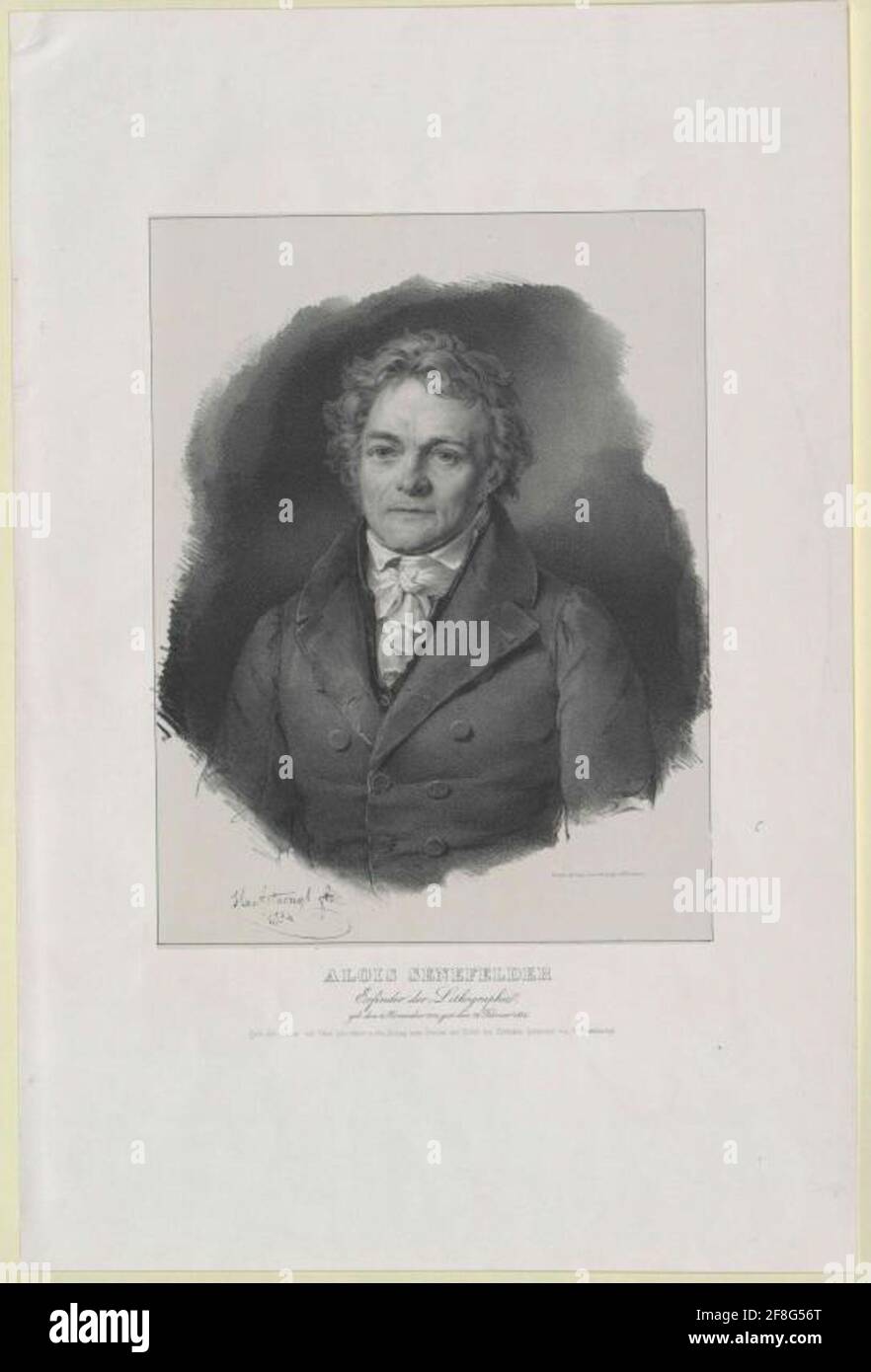 Senefelder, Alois Lithographie: Hemfstaengl, Franz Seraphdruckerei: Franz Hanfstaengl Herkunft: München Stockfoto