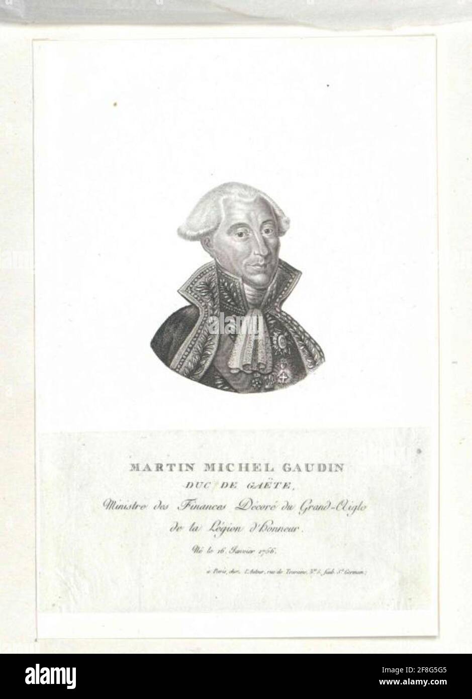 Gaudin, Herzog von Gaëte, Martin Michel. Stockfoto