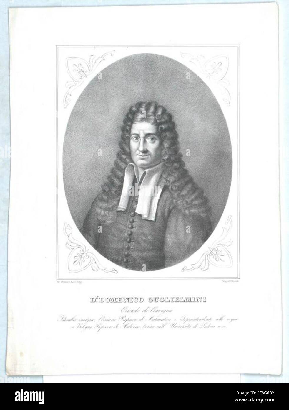 Guglielmini, Domenico. Stockfoto