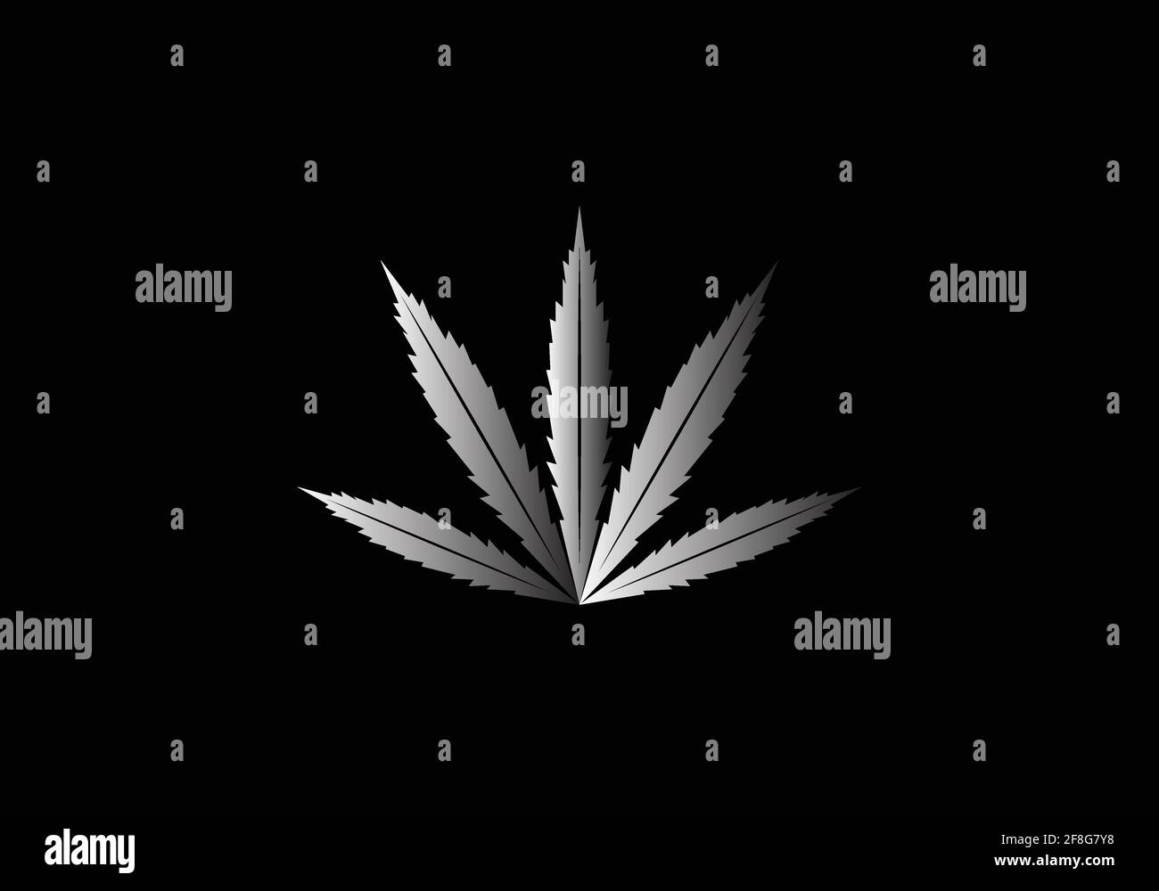 Cannabis Blatt Logo Designs Inspiration isoliert Stock Vektor