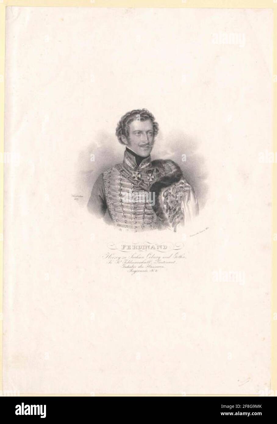 Ferdinand von Sachsen-Coburg-Gotha. Stockfoto