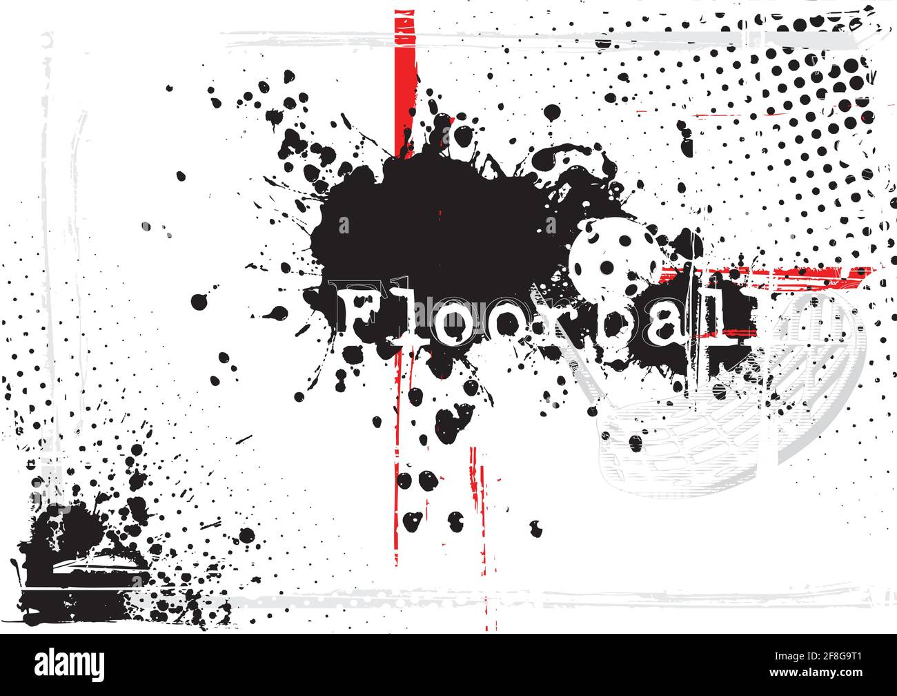 Floorbal Poster Hintergrund Stock Vektor