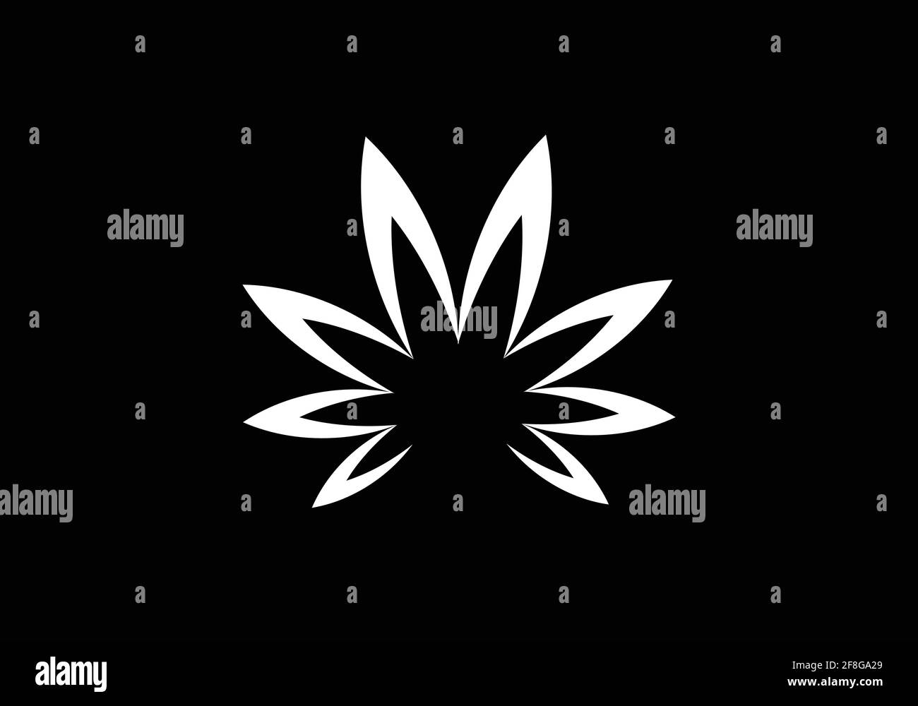 Cannabis Blatt Logo Designs Inspiration isoliert Stock Vektor