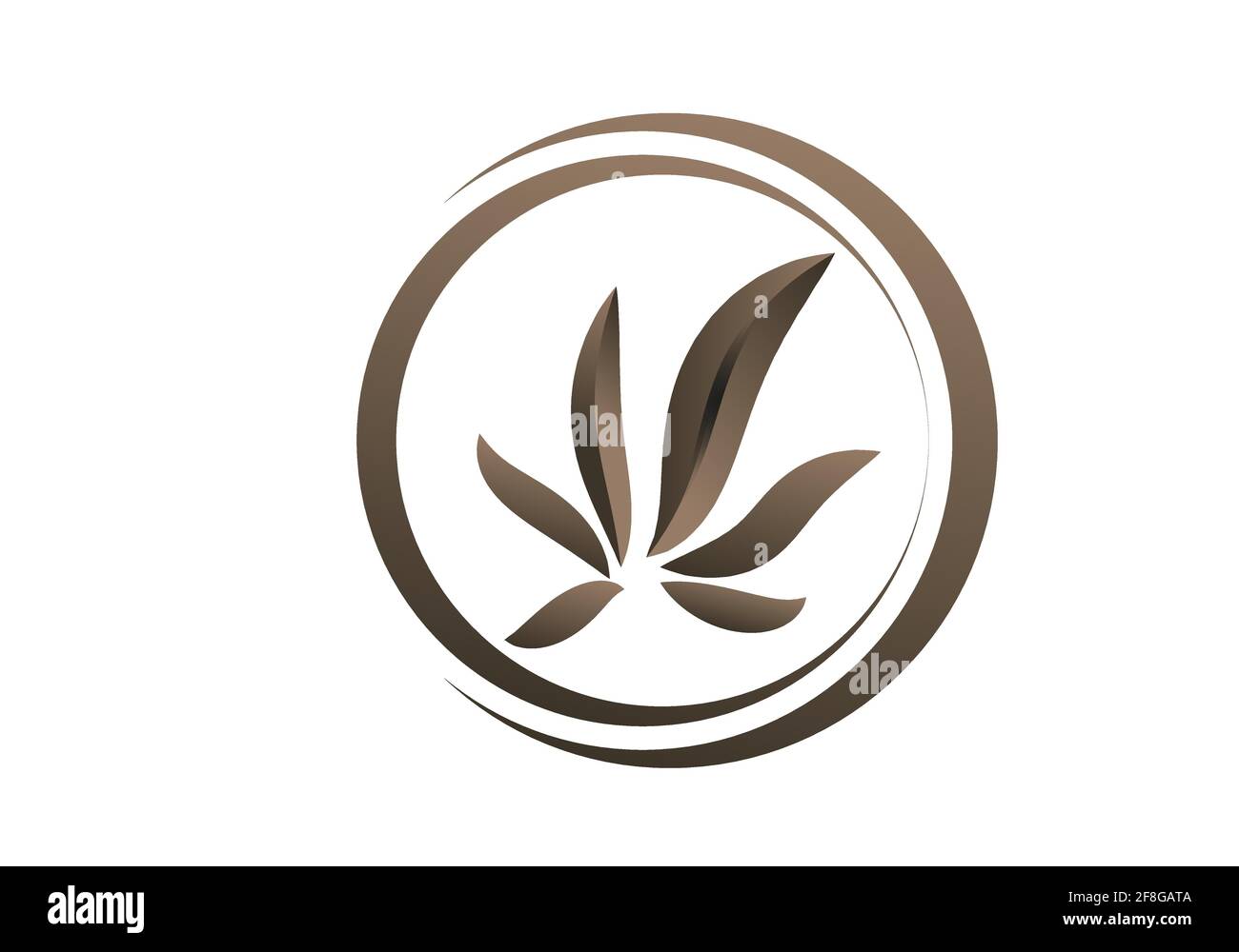 Cannabis Blatt Logo Designs Inspiration isoliert Stock Vektor